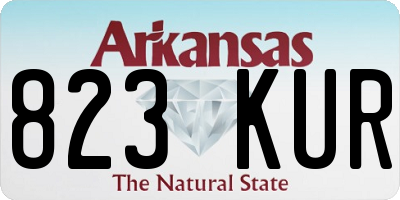AR license plate 823KUR
