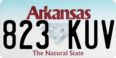 AR license plate 823KUV