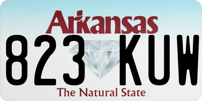 AR license plate 823KUW