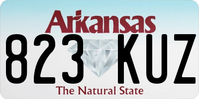 AR license plate 823KUZ