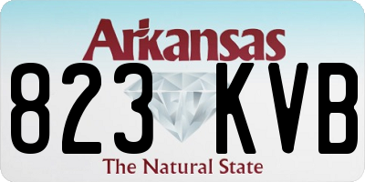AR license plate 823KVB