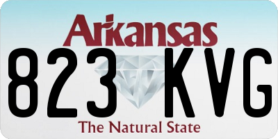 AR license plate 823KVG