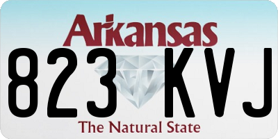 AR license plate 823KVJ