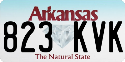 AR license plate 823KVK