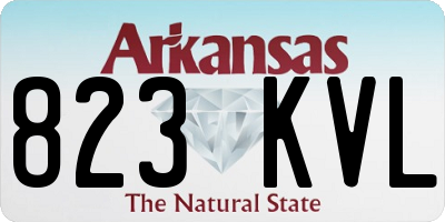 AR license plate 823KVL