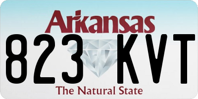 AR license plate 823KVT