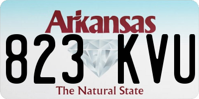 AR license plate 823KVU