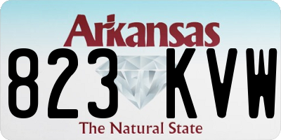 AR license plate 823KVW