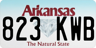 AR license plate 823KWB