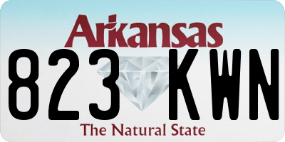 AR license plate 823KWN