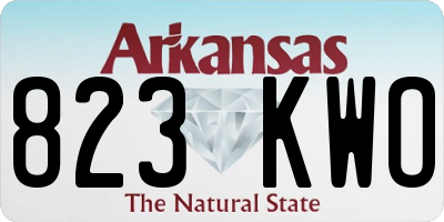AR license plate 823KWO