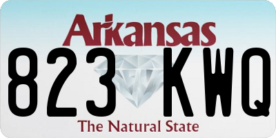 AR license plate 823KWQ