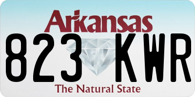 AR license plate 823KWR