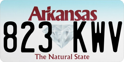 AR license plate 823KWV