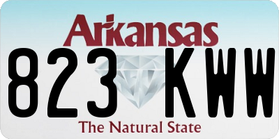 AR license plate 823KWW