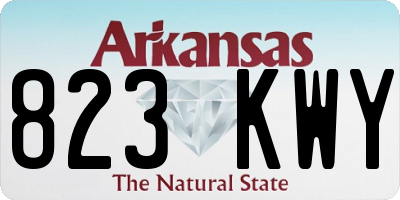 AR license plate 823KWY