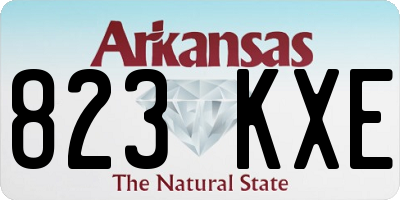AR license plate 823KXE