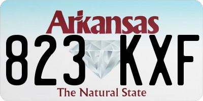 AR license plate 823KXF