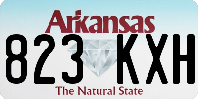 AR license plate 823KXH
