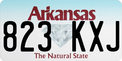 AR license plate 823KXJ