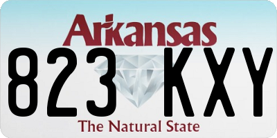 AR license plate 823KXY