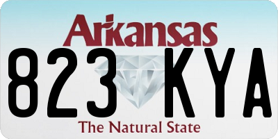AR license plate 823KYA