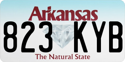 AR license plate 823KYB