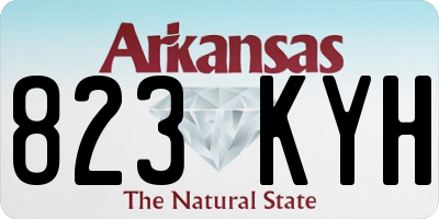 AR license plate 823KYH