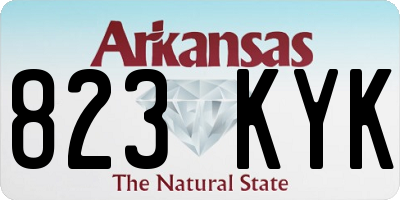 AR license plate 823KYK