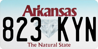 AR license plate 823KYN