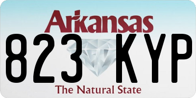 AR license plate 823KYP