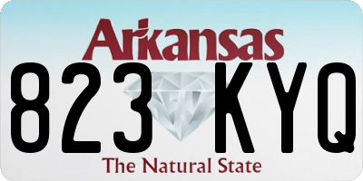 AR license plate 823KYQ