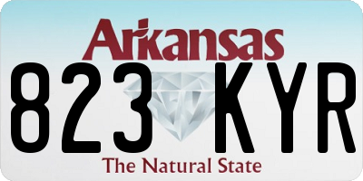 AR license plate 823KYR