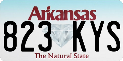 AR license plate 823KYS