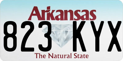 AR license plate 823KYX