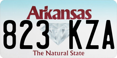 AR license plate 823KZA