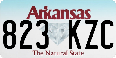 AR license plate 823KZC
