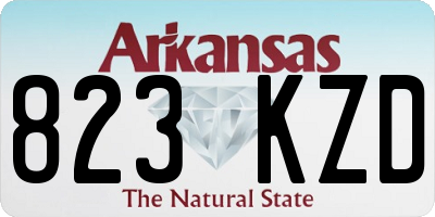 AR license plate 823KZD