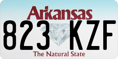 AR license plate 823KZF