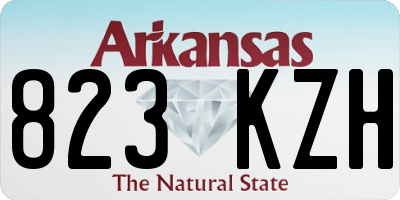 AR license plate 823KZH