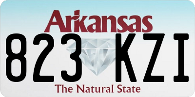 AR license plate 823KZI