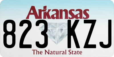 AR license plate 823KZJ