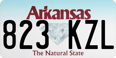 AR license plate 823KZL