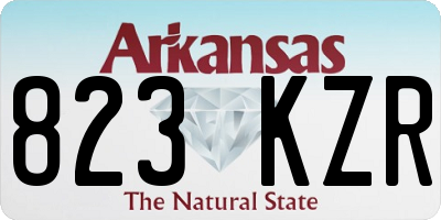 AR license plate 823KZR