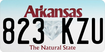 AR license plate 823KZU