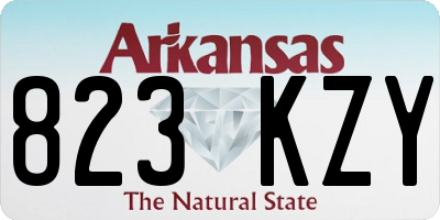 AR license plate 823KZY