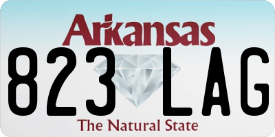 AR license plate 823LAG