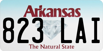 AR license plate 823LAI