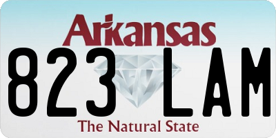 AR license plate 823LAM