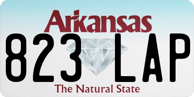 AR license plate 823LAP